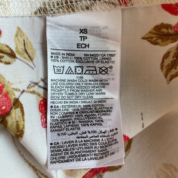 Old Navy Strawberry Puff Sleeve V-Neck Lined Mini Dress Elastic Back Women’s XS - Picture 9 of 11